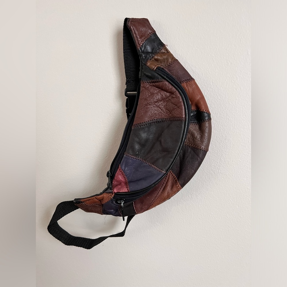 Vintage 1980’s patchwork leather Fanny pack